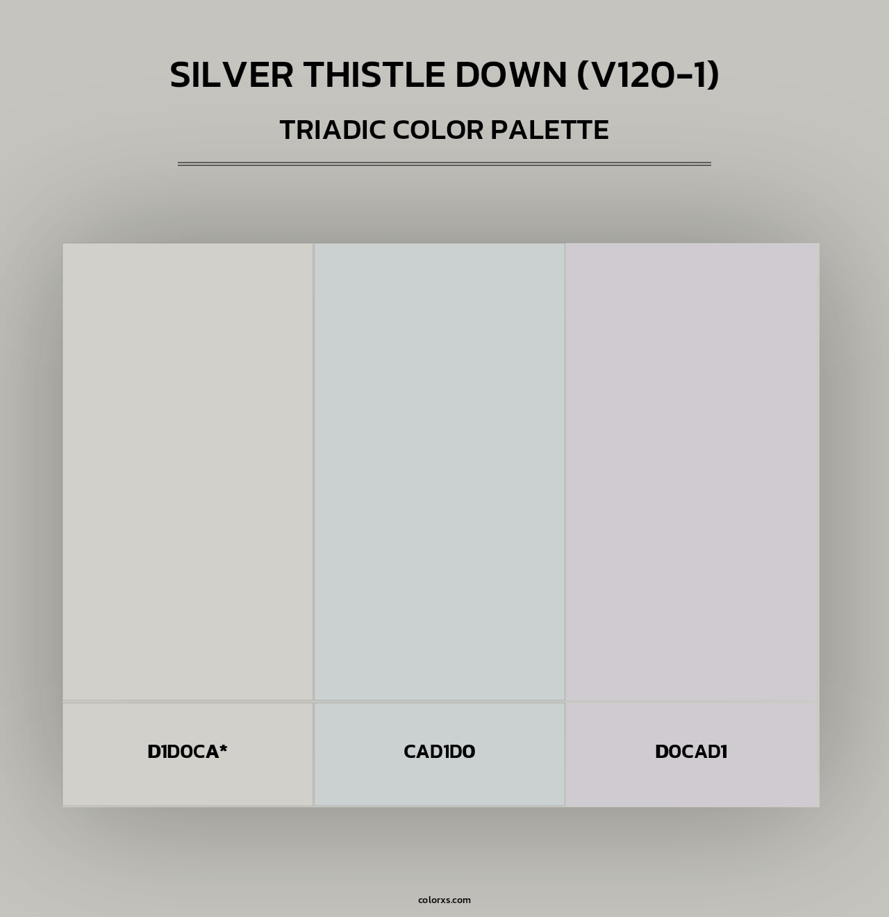 Silver Thistle Down (V120-1) - Triadic Color Palette