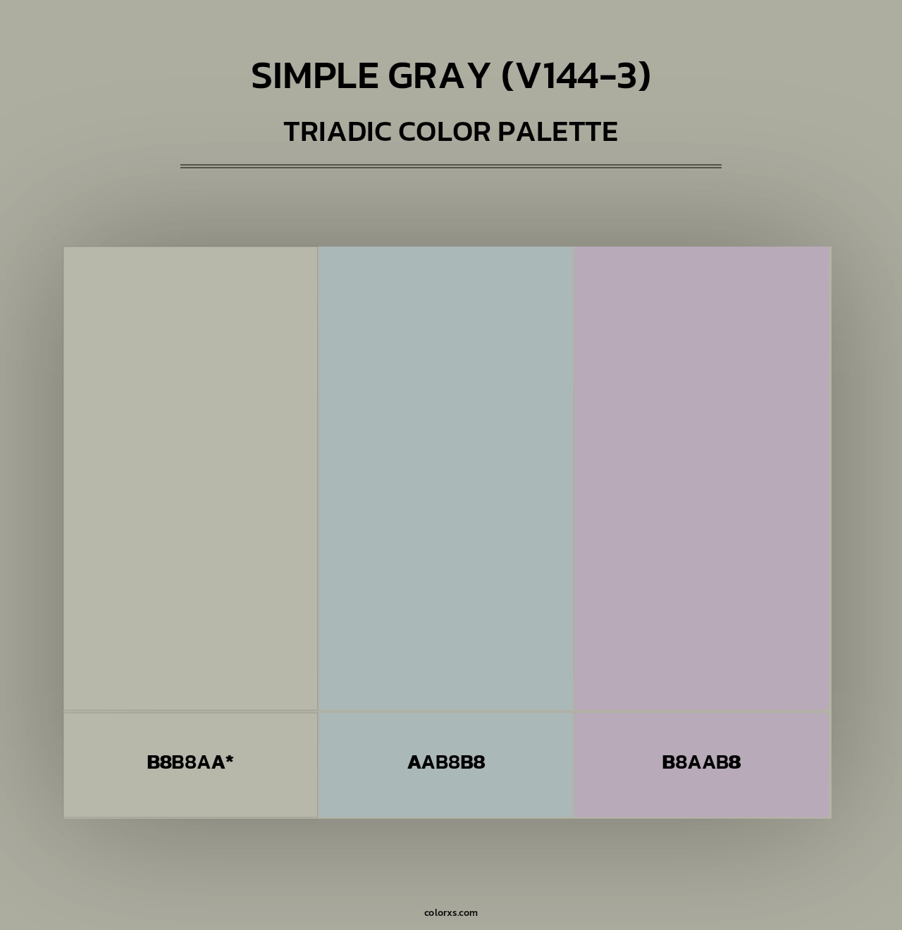 Simple Gray (V144-3) - Triadic Color Palette