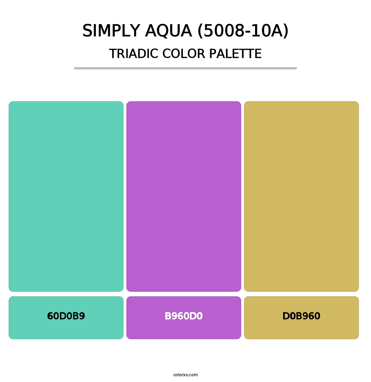 Simply Aqua (5008-10A) - Triadic Color Palette