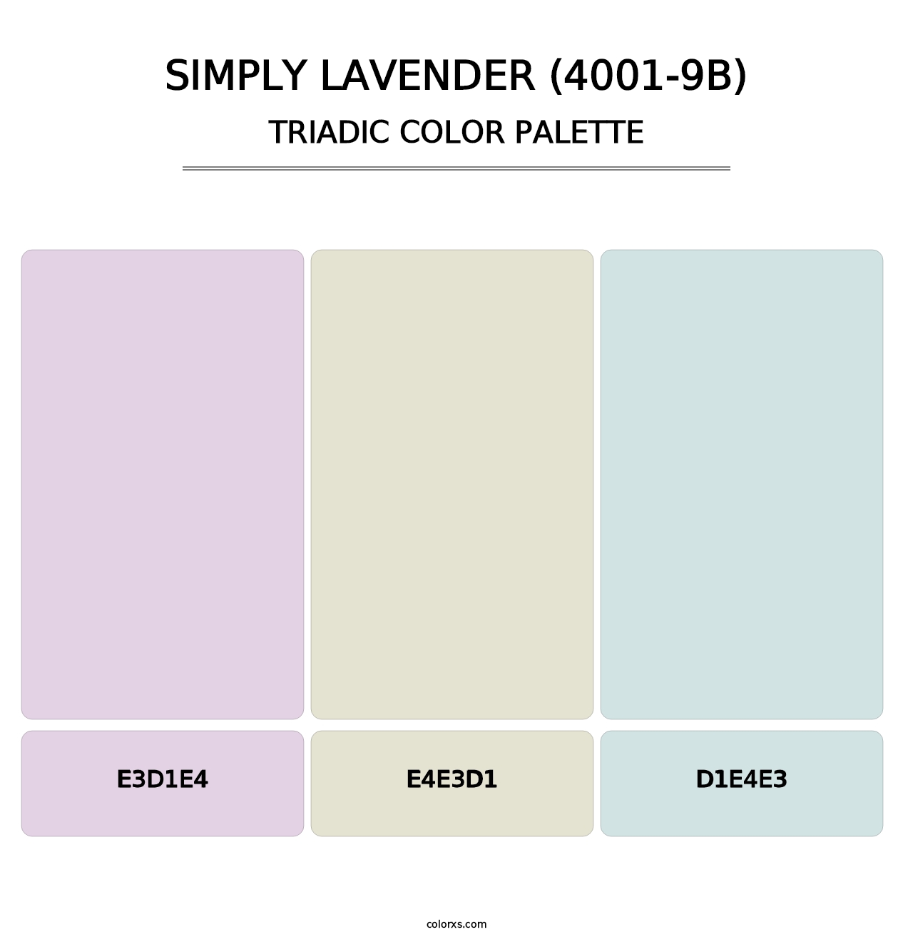 Simply Lavender (4001-9B) - Triadic Color Palette