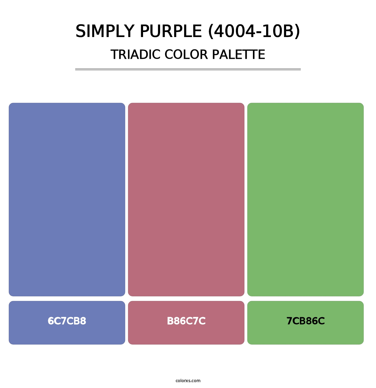 Simply Purple (4004-10B) - Triadic Color Palette