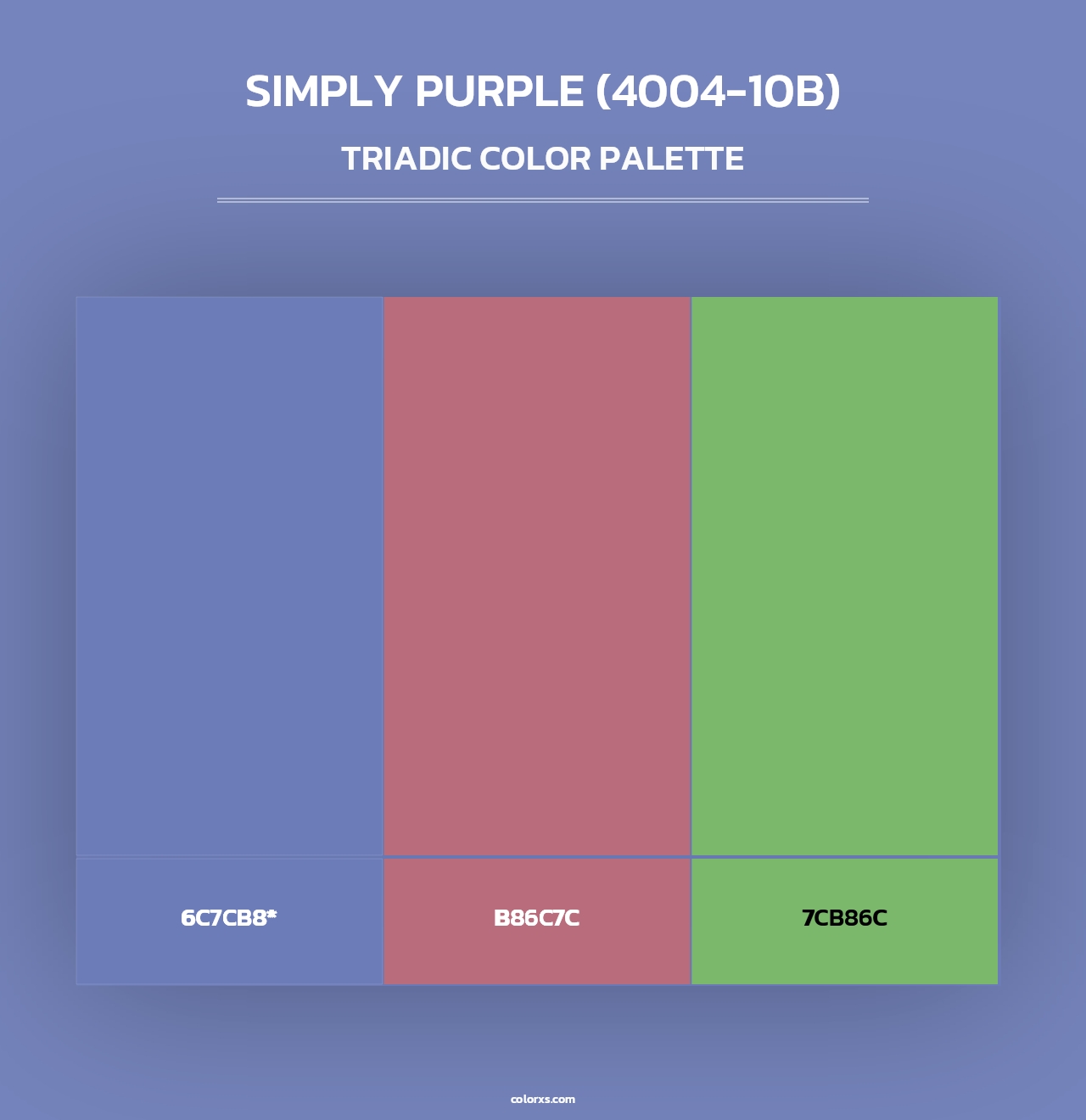 Simply Purple (4004-10B) - Triadic Color Palette