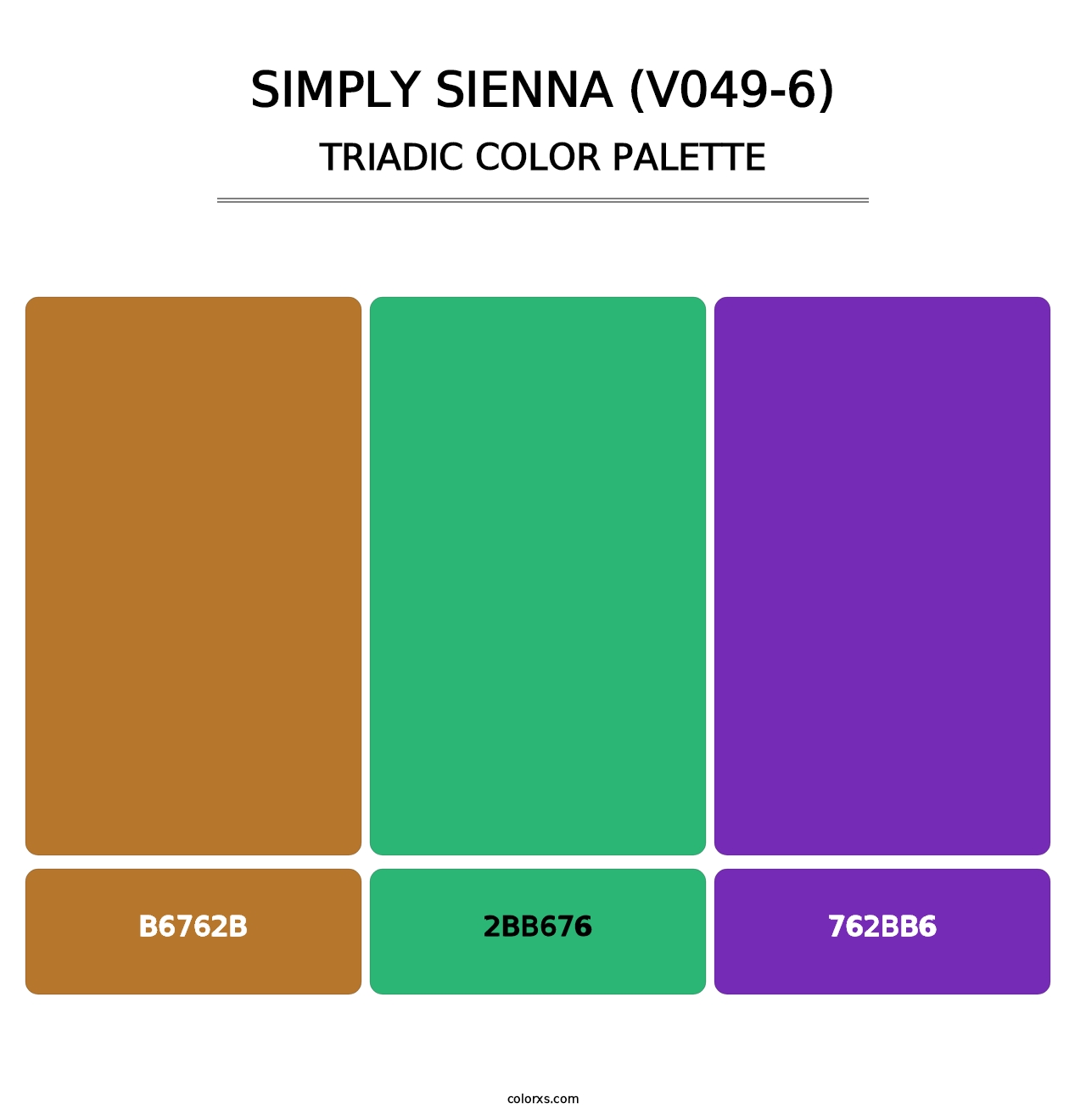 Simply Sienna (V049-6) - Triadic Color Palette
