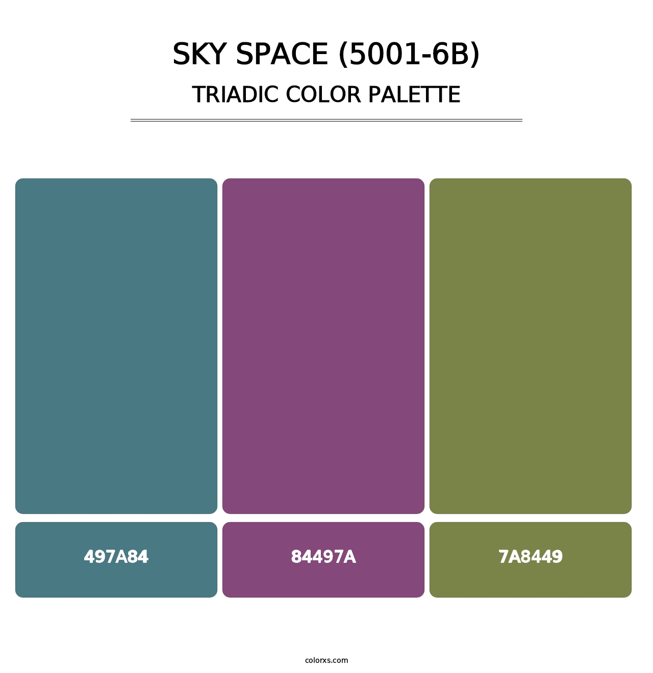 Sky Space (5001-6B) - Triadic Color Palette