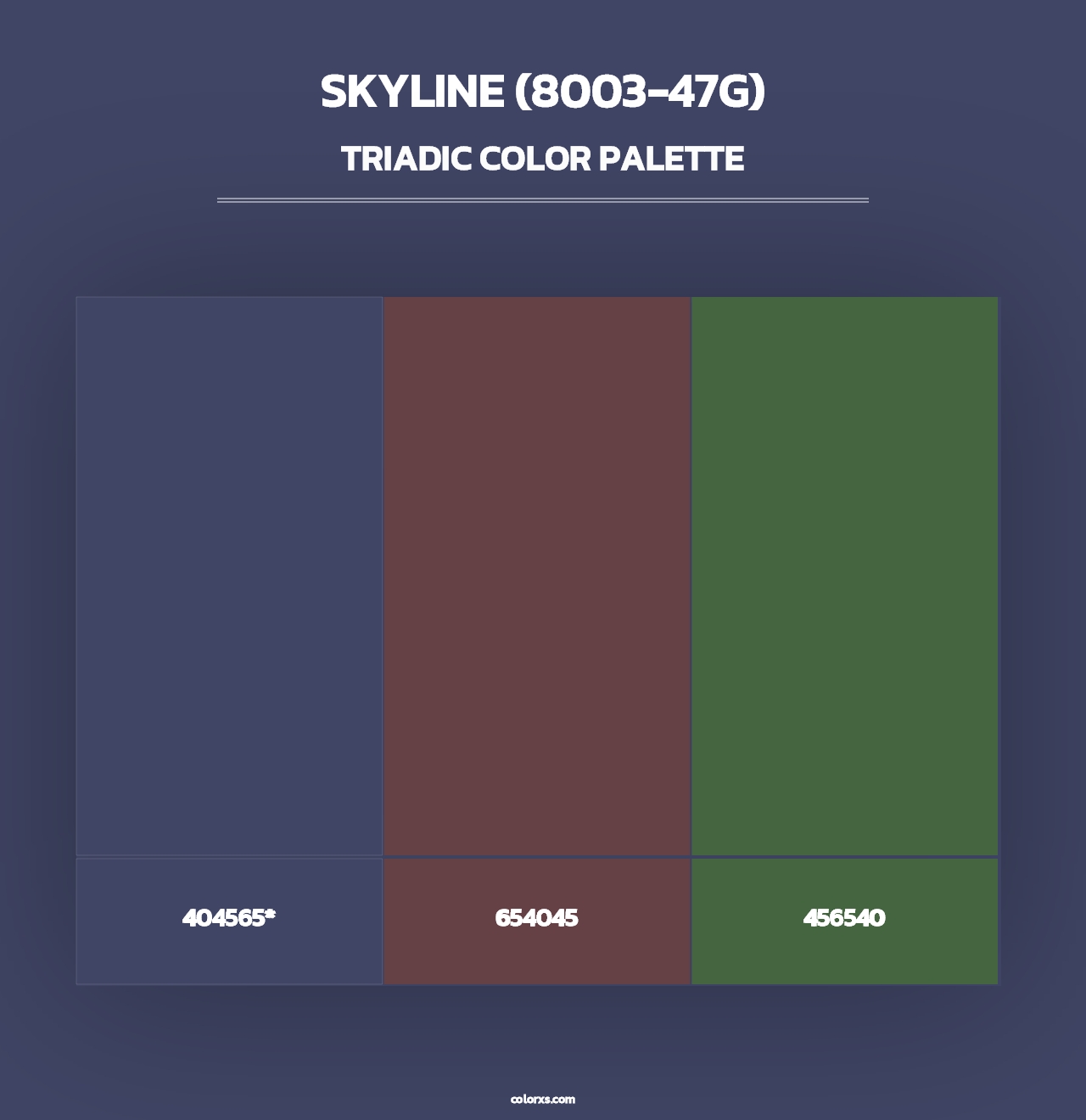 Skyline (8003-47G) - Triadic Color Palette