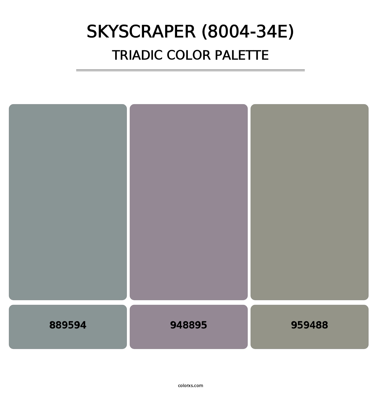 Skyscraper (8004-34E) - Triadic Color Palette