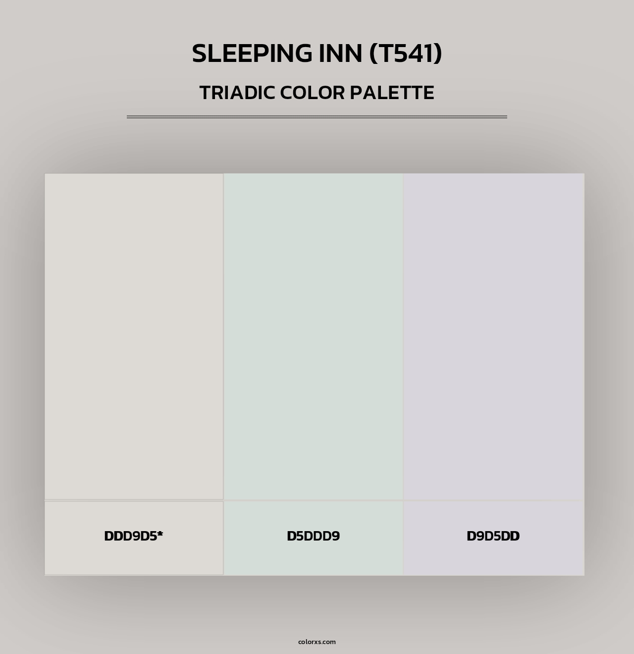 Sleeping Inn (T541) - Triadic Color Palette
