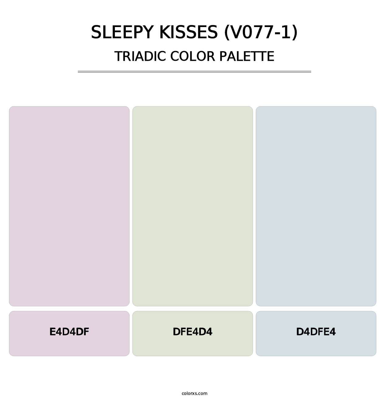 Sleepy Kisses (V077-1) - Triadic Color Palette