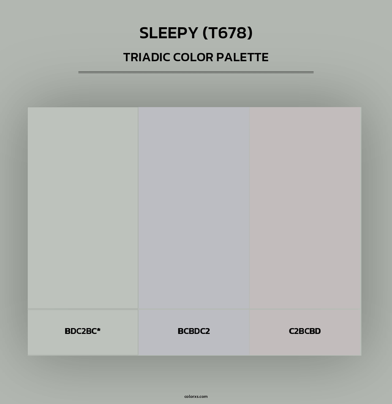 Sleepy (T678) - Triadic Color Palette