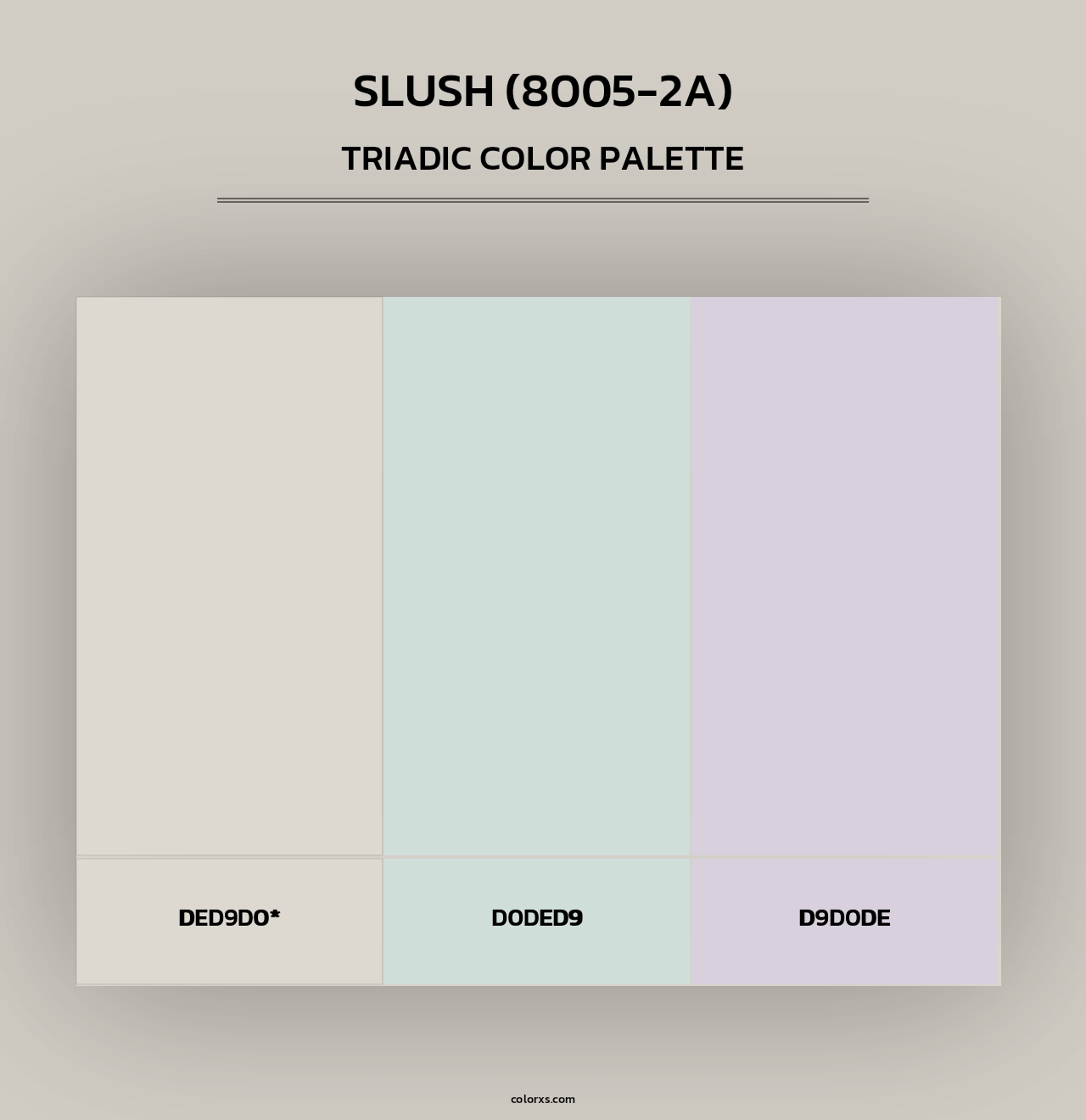 Slush (8005-2A) - Triadic Color Palette