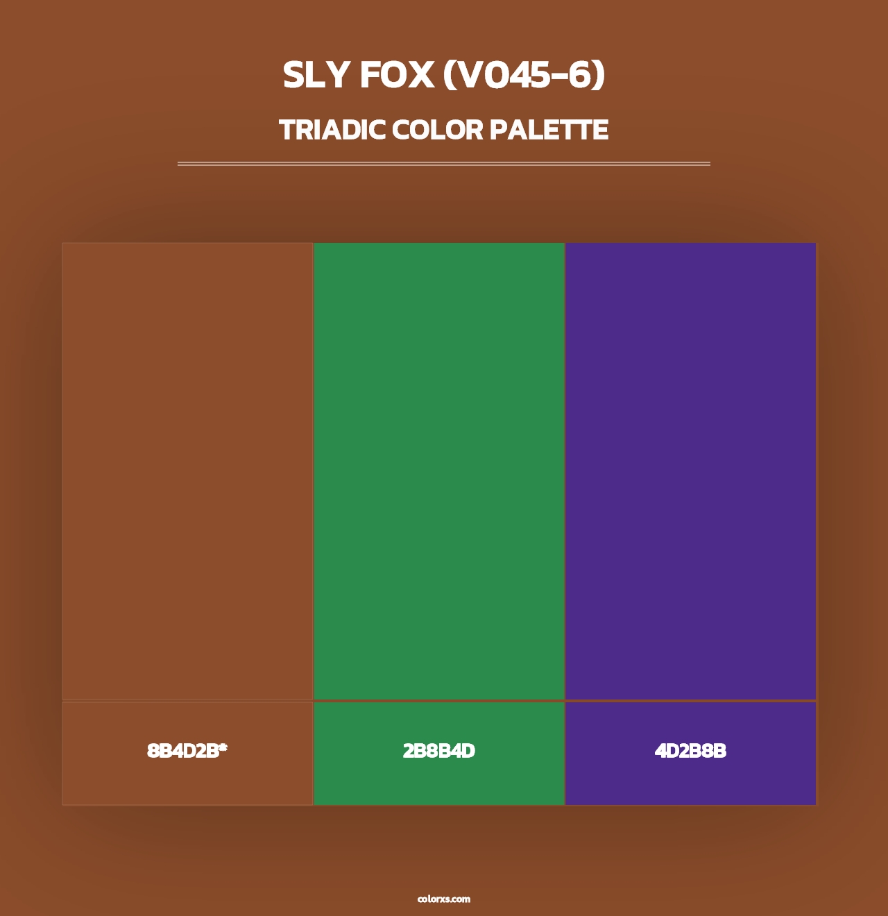 Sly Fox (V045-6) - Triadic Color Palette