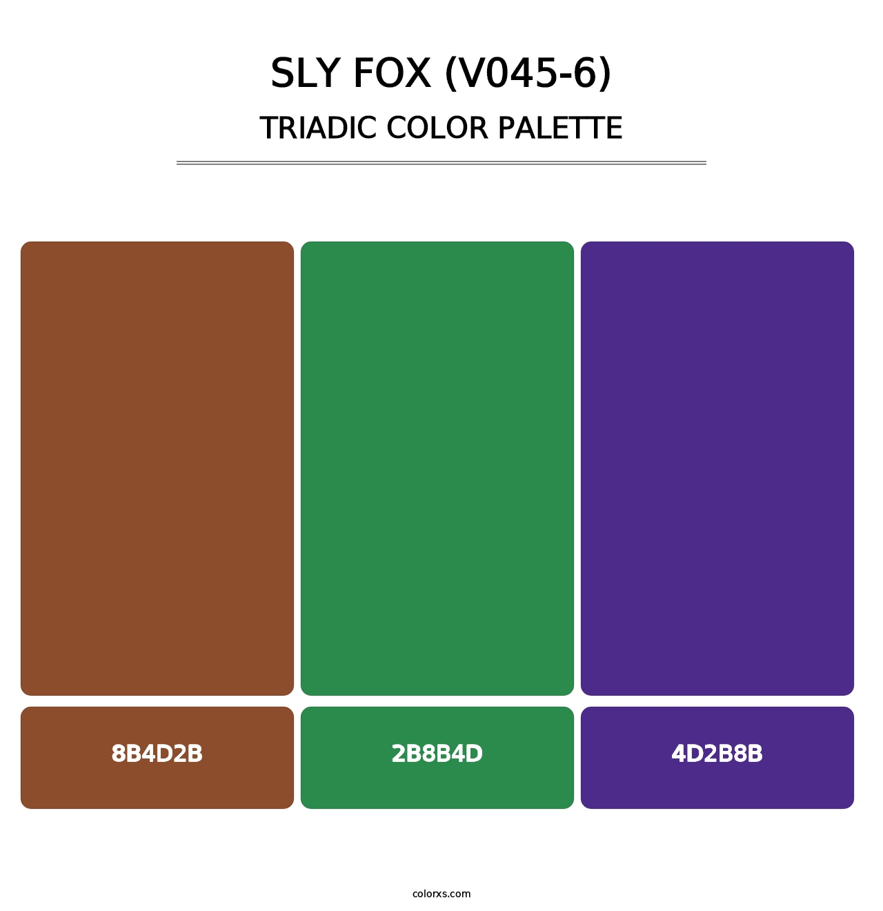 Sly Fox (V045-6) - Triadic Color Palette