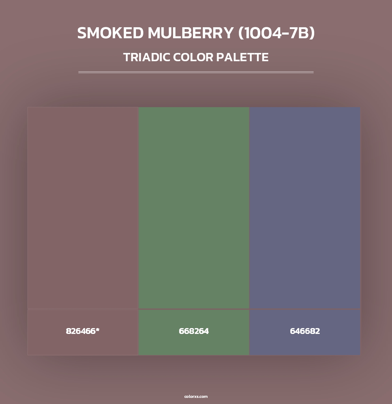 Smoked Mulberry (1004-7B) - Triadic Color Palette