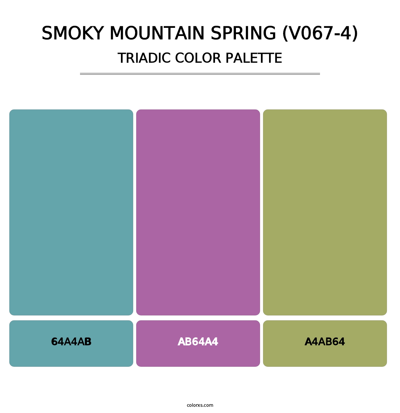 Smoky Mountain Spring (V067-4) - Triadic Color Palette
