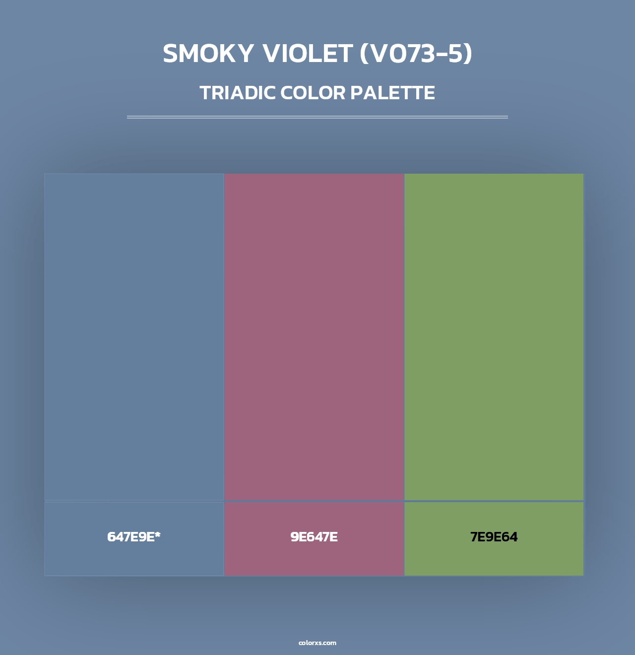 Smoky Violet (V073-5) - Triadic Color Palette