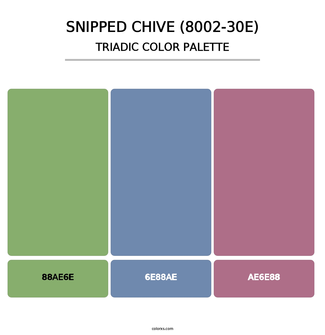 Snipped Chive (8002-30E) - Triadic Color Palette
