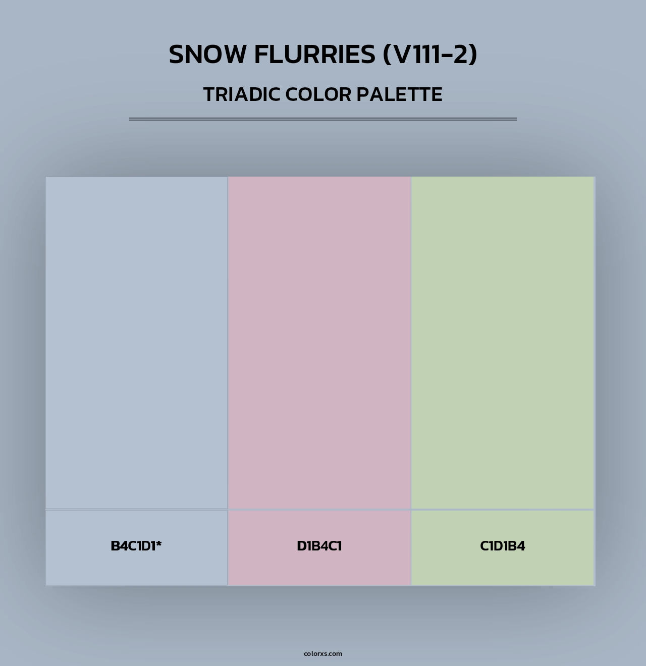 Snow Flurries (V111-2) - Triadic Color Palette