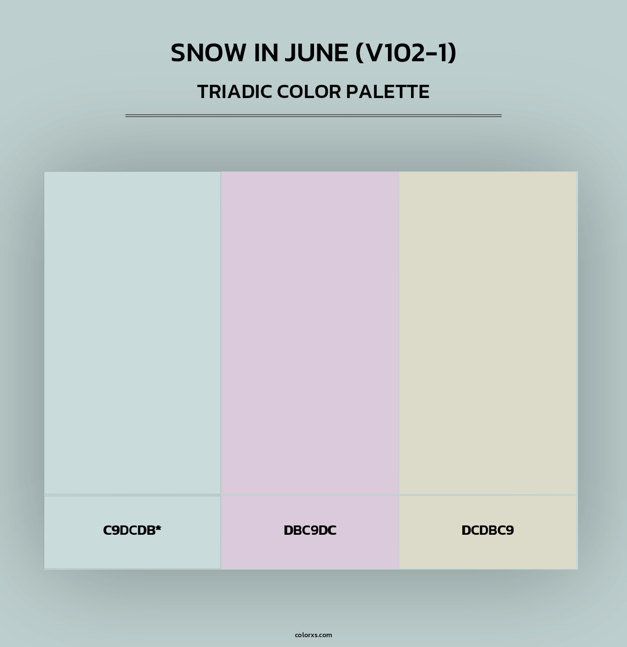 Snow in June (V102-1) - Triadic Color Palette