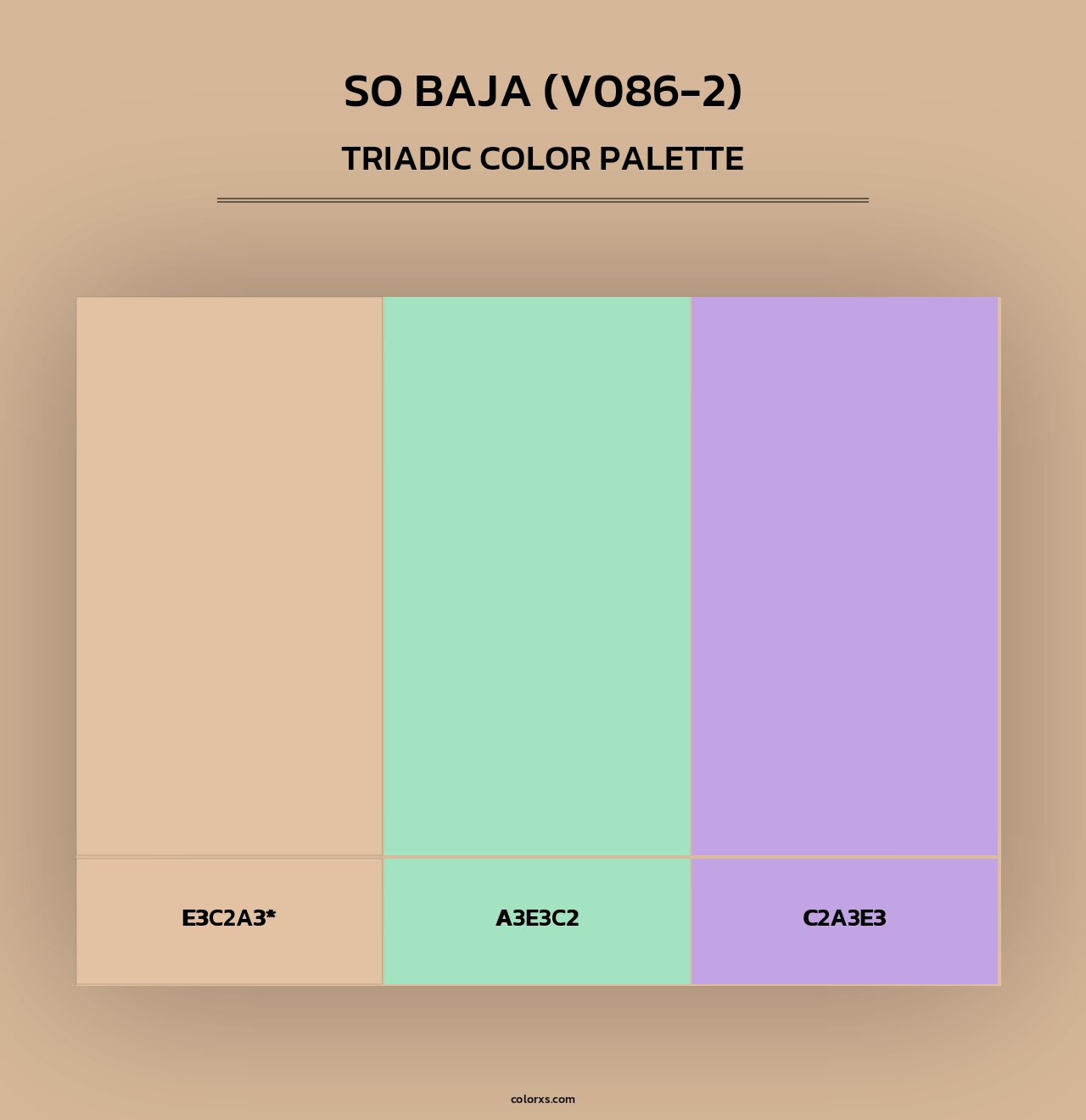 So Baja (V086-2) - Triadic Color Palette