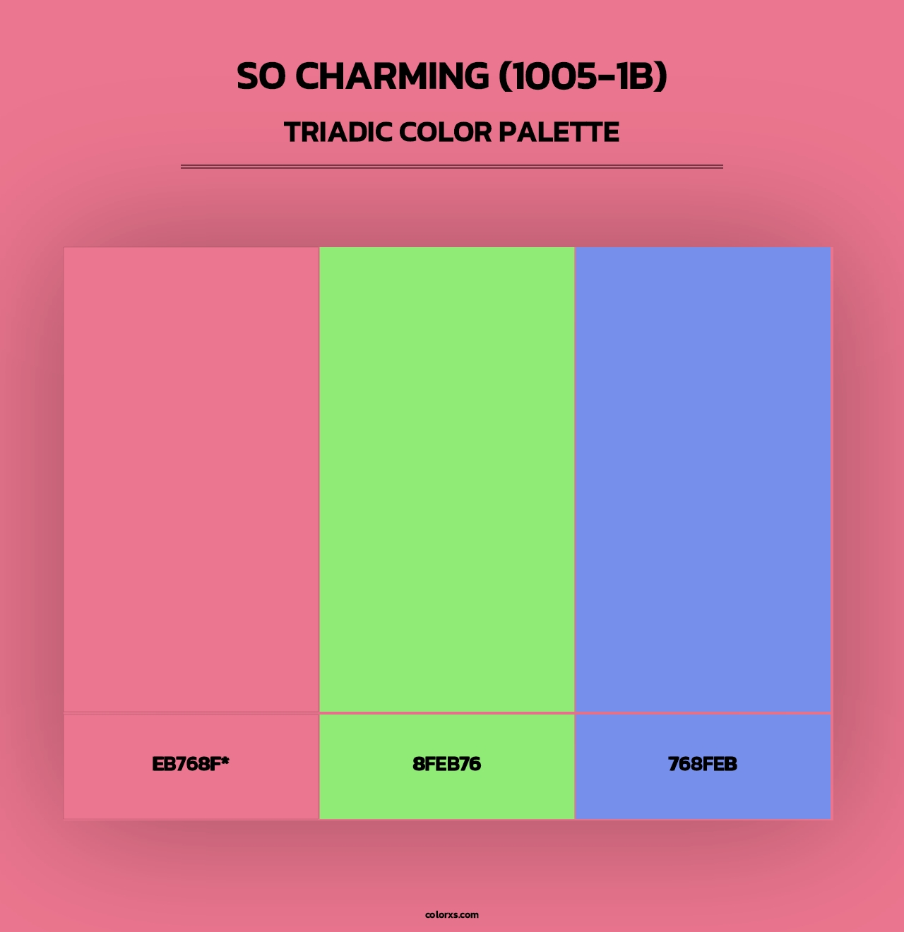 So Charming (1005-1B) - Triadic Color Palette