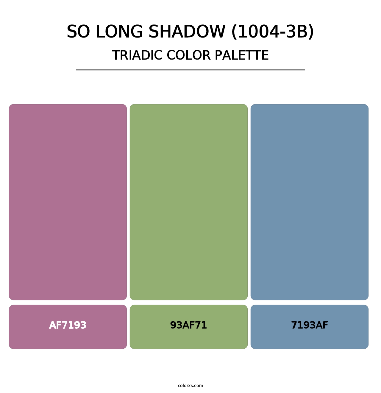 So Long Shadow (1004-3B) - Triadic Color Palette