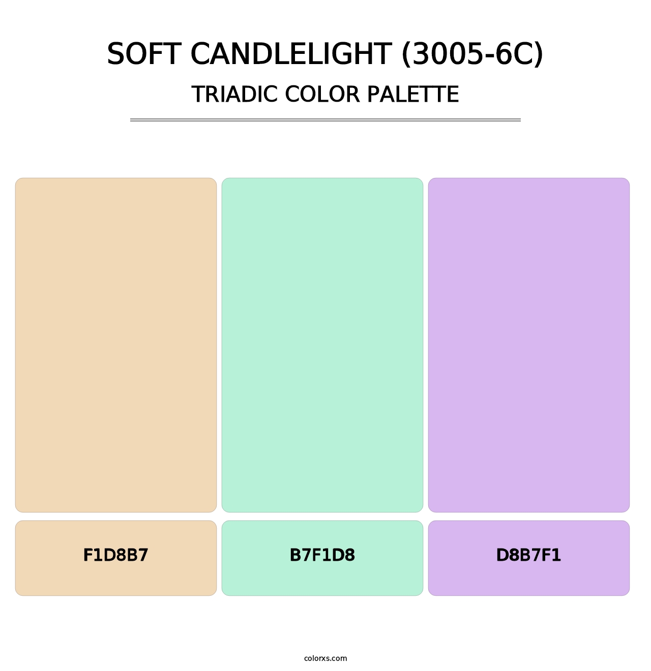 Soft Candlelight (3005-6C) - Triadic Color Palette