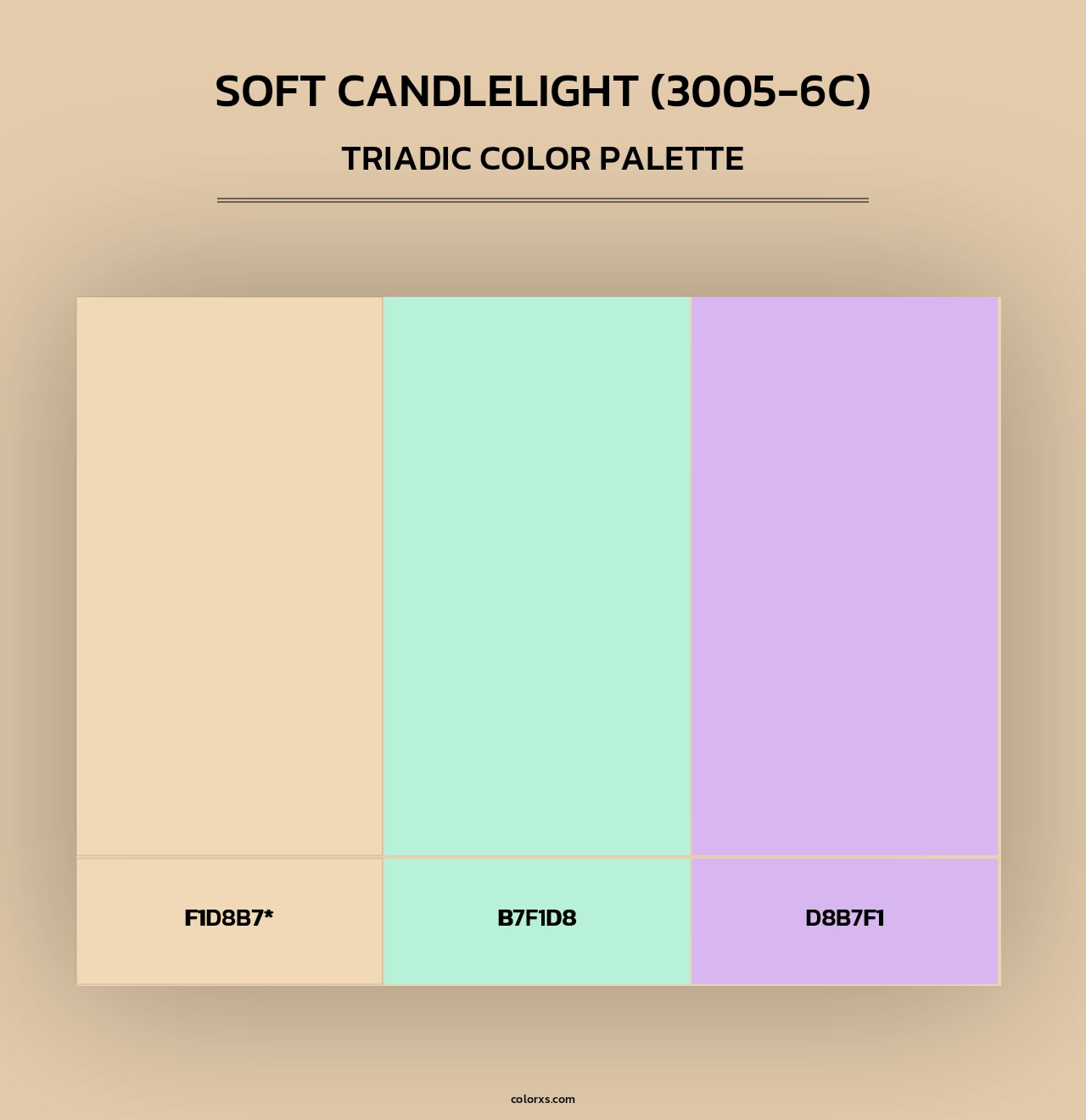 Soft Candlelight (3005-6C) - Triadic Color Palette