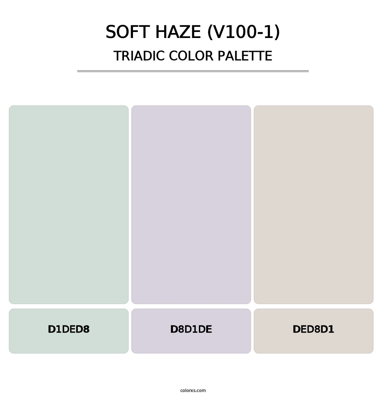 Soft Haze (V100-1) - Triadic Color Palette