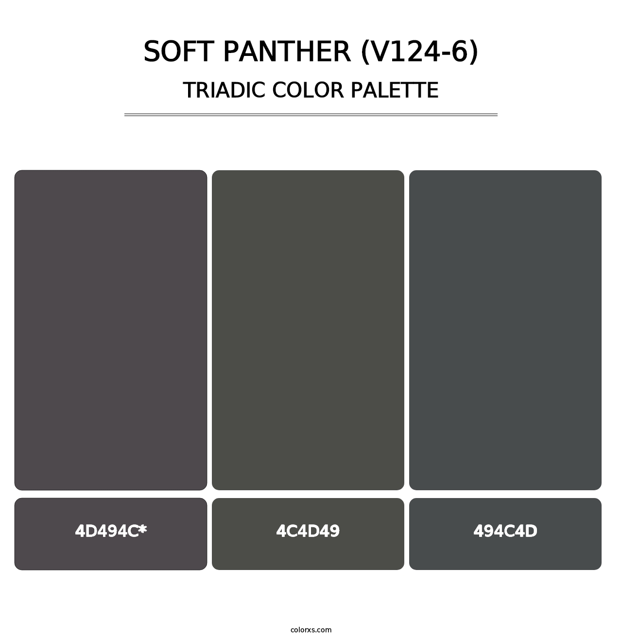 Soft Panther (V124-6) - Triadic Color Palette