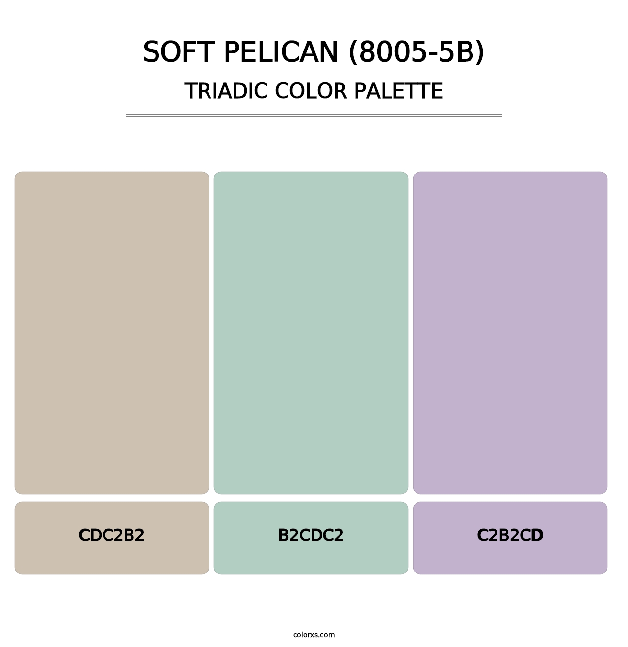 Soft Pelican (8005-5B) - Triadic Color Palette