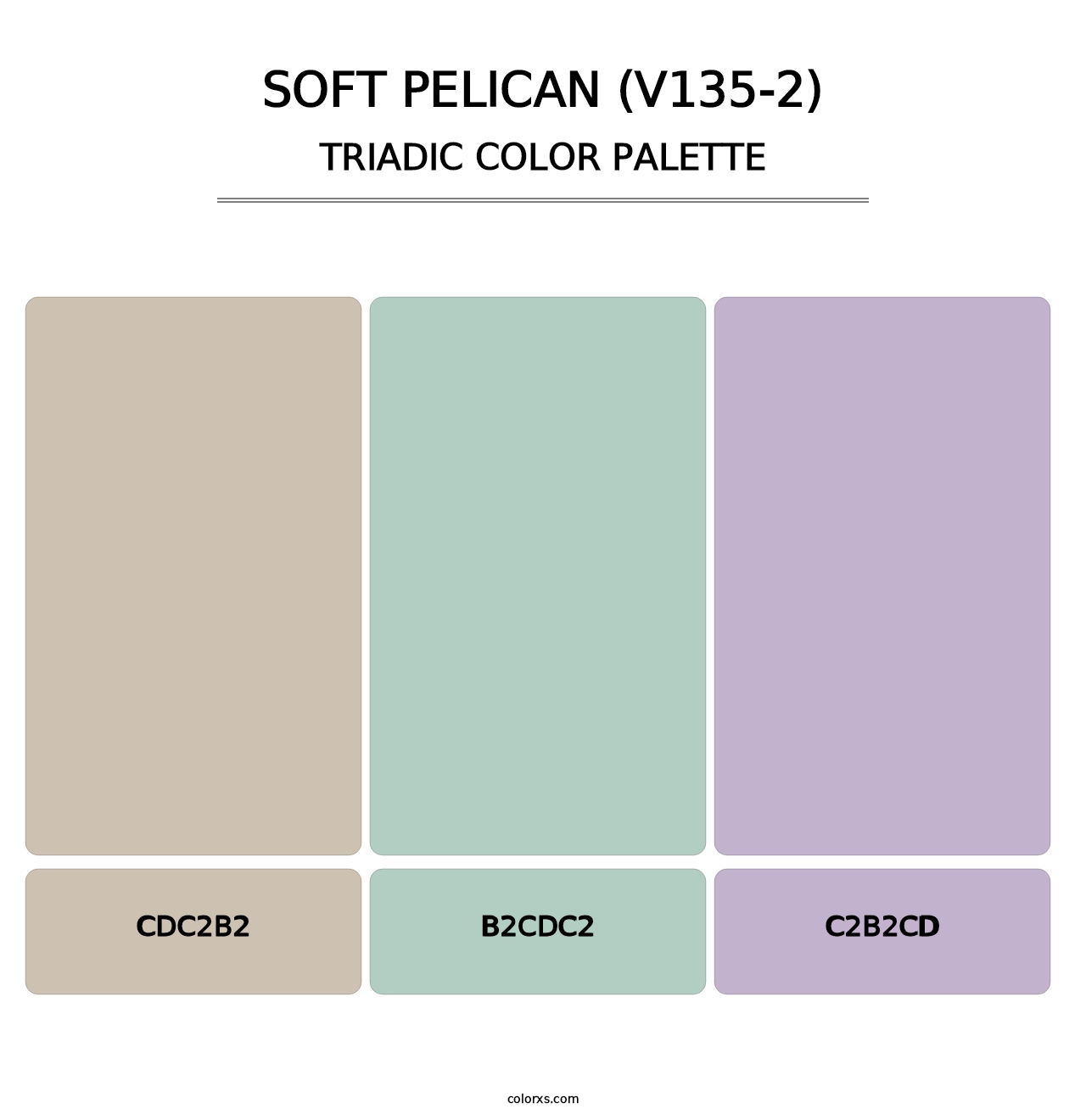 Soft Pelican (V135-2) - Triadic Color Palette