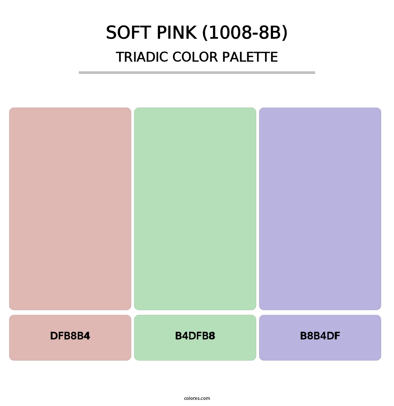 Soft Pink (1008-8B) - Triadic Color Palette