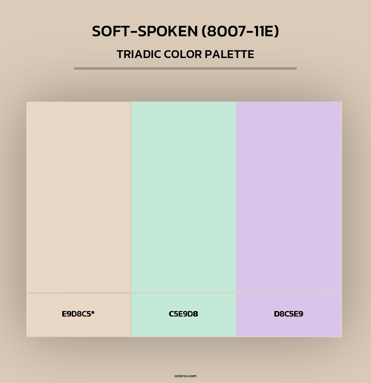 Soft-Spoken (8007-11E) - Triadic Color Palette