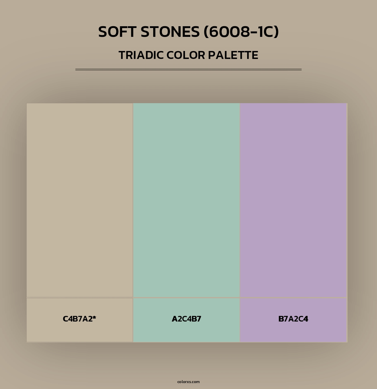 Soft Stones (6008-1C) - Triadic Color Palette