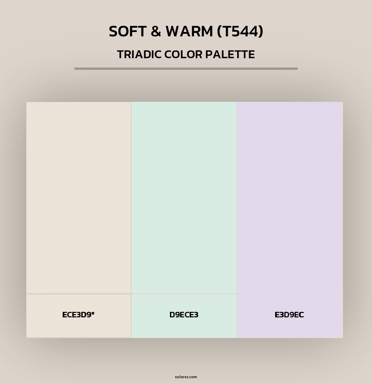 Soft & Warm (T544) - Triadic Color Palette