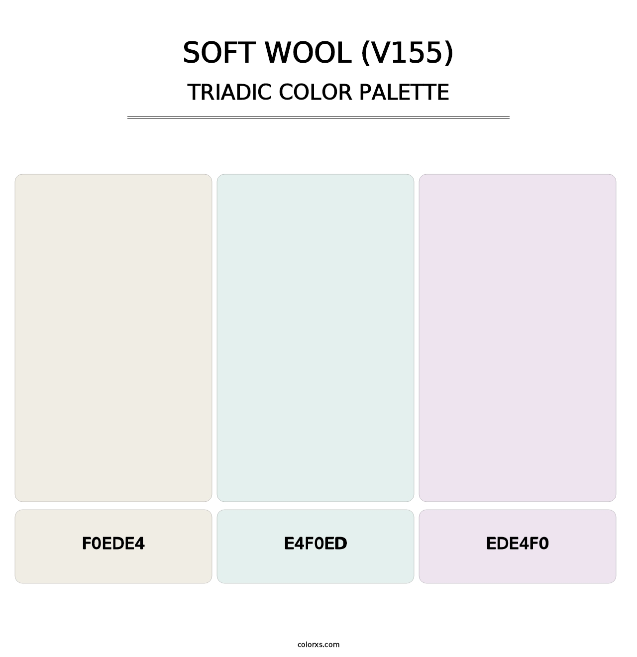 Soft Wool (V155) - Triadic Color Palette