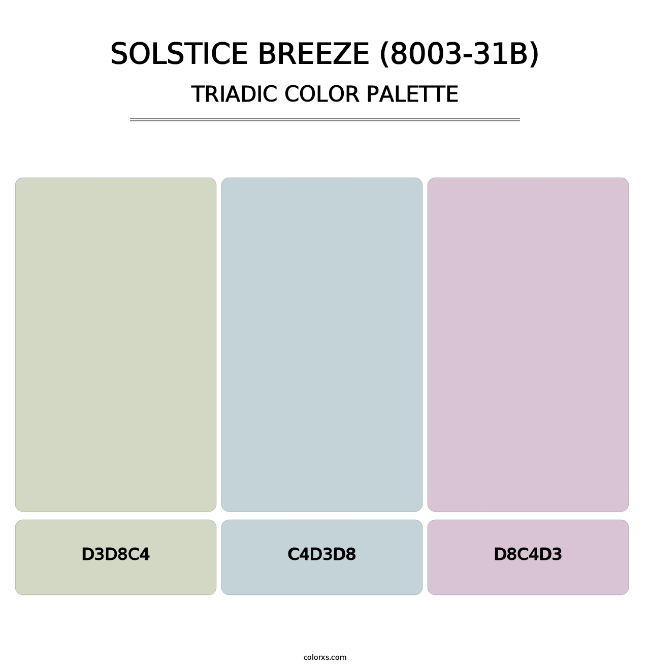 Solstice Breeze (8003-31B) - Triadic Color Palette