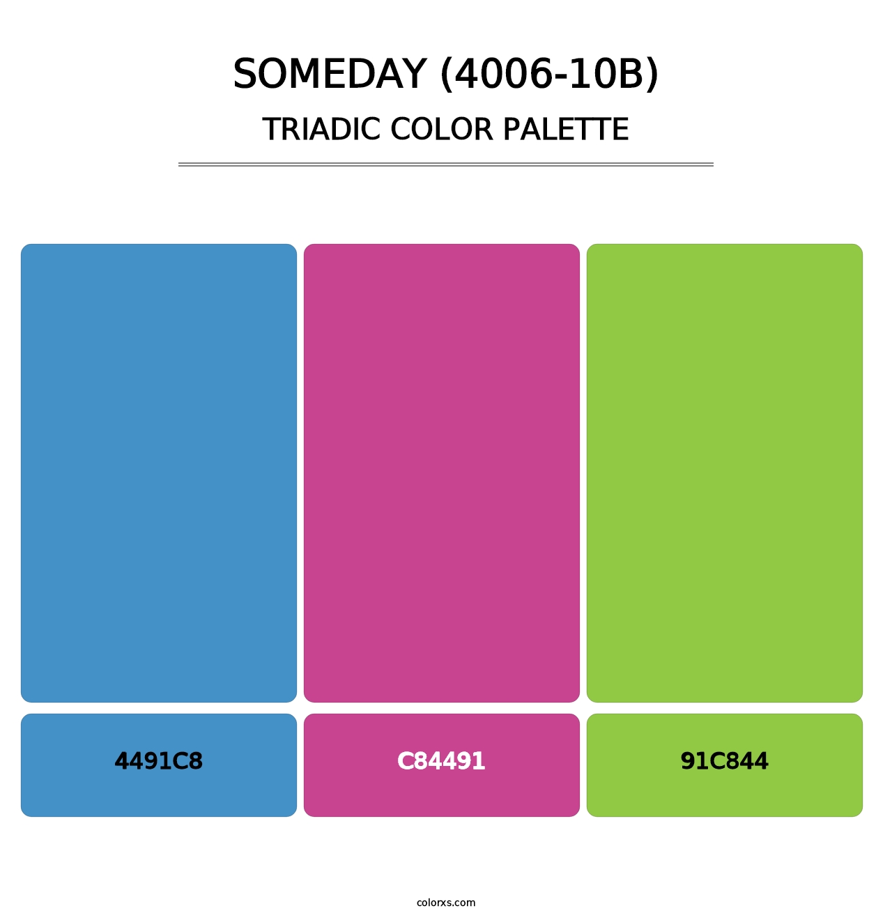 Someday (4006-10B) - Triadic Color Palette