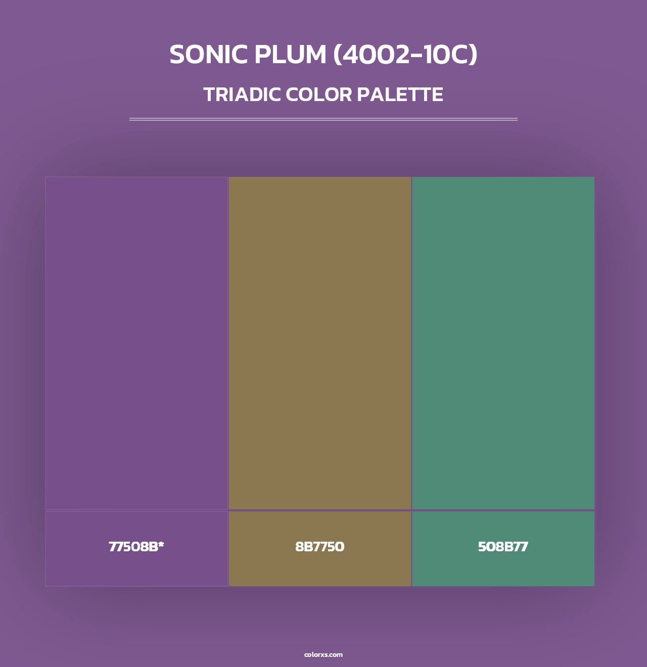 Sonic Plum (4002-10C) - Triadic Color Palette