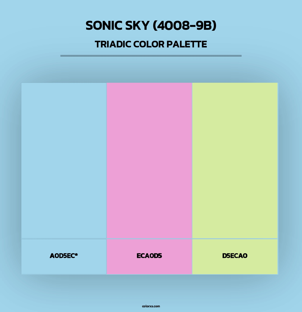 Sonic Sky (4008-9B) - Triadic Color Palette