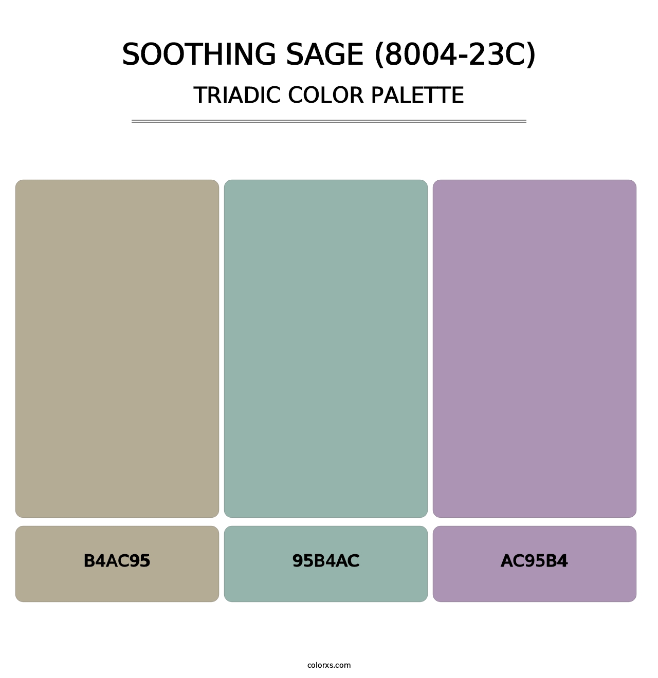 Soothing Sage (8004-23C) - Triadic Color Palette