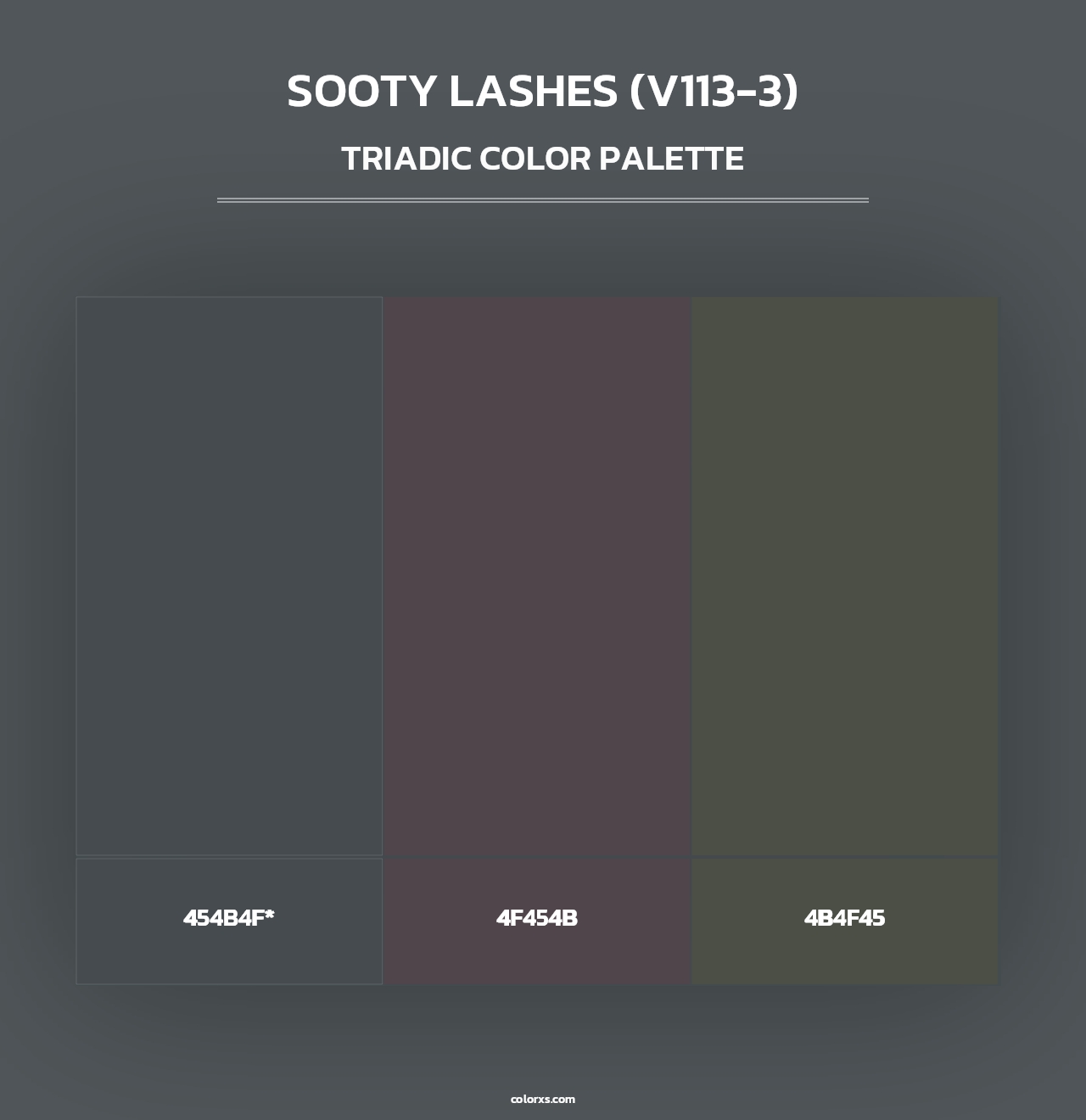 Sooty Lashes (V113-3) - Triadic Color Palette