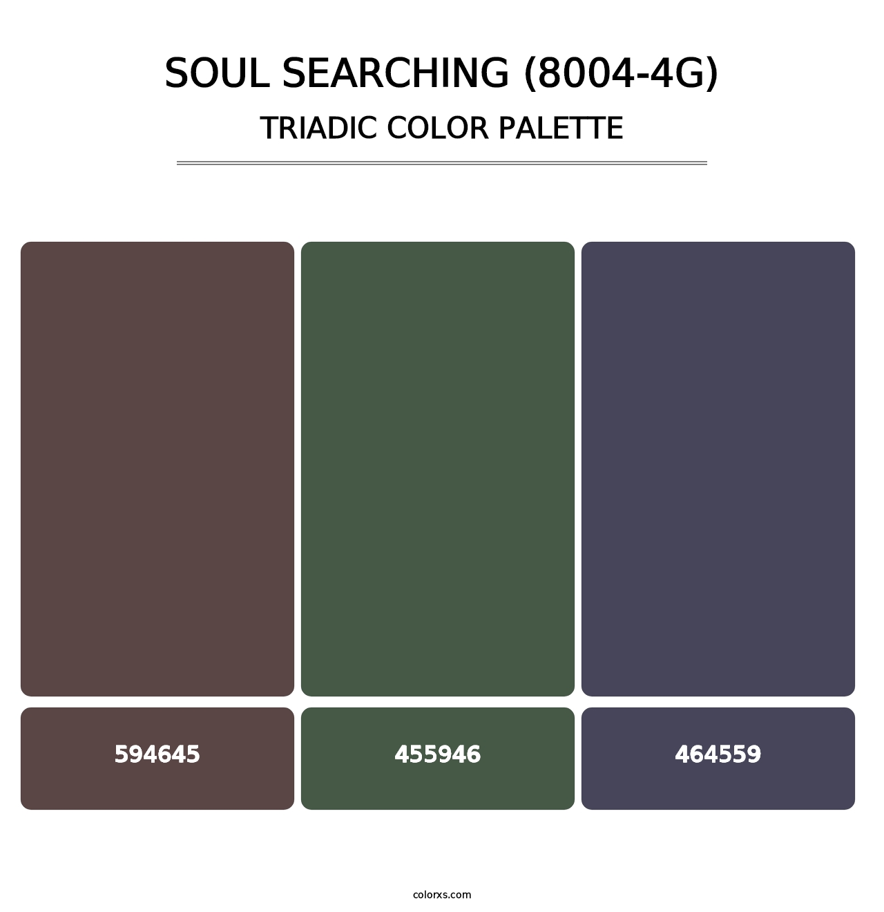 Soul Searching (8004-4G) - Triadic Color Palette