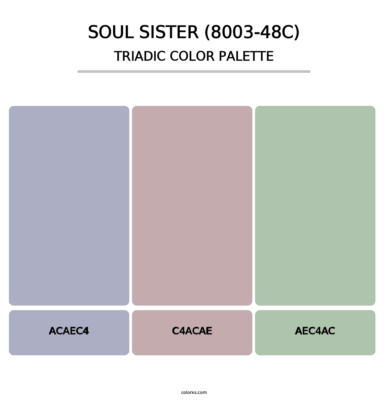 Soul Sister (8003-48C) - Triadic Color Palette