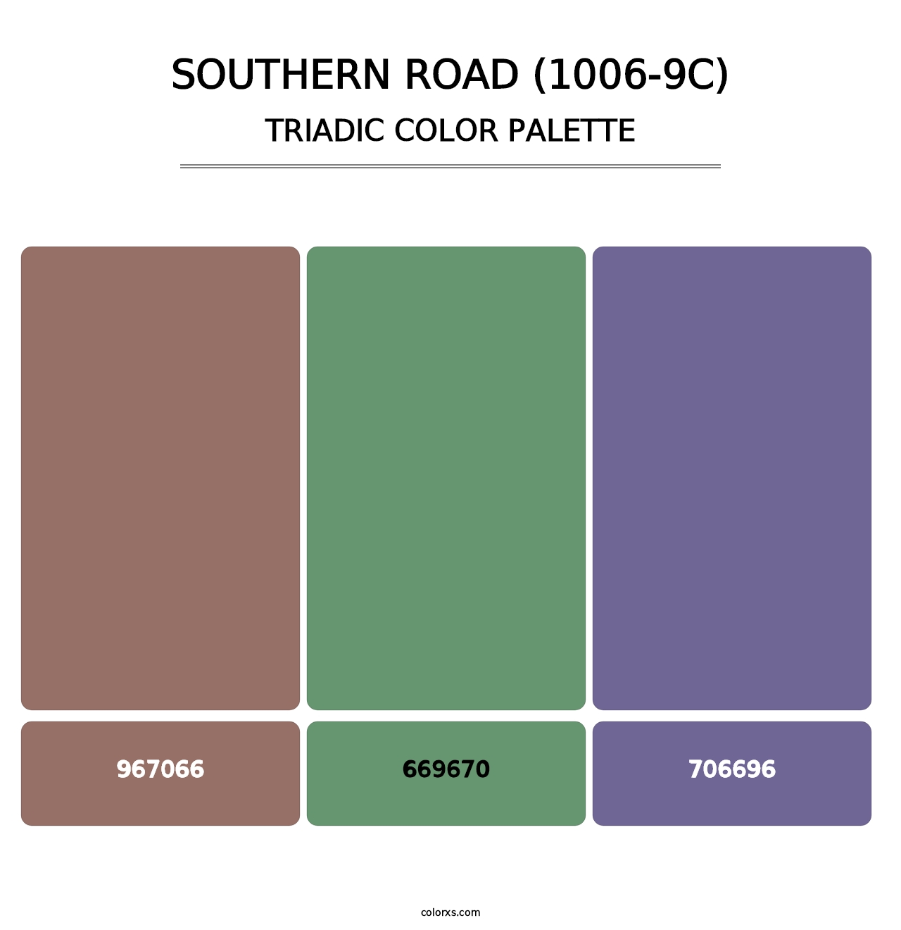 Southern Road (1006-9C) - Triadic Color Palette