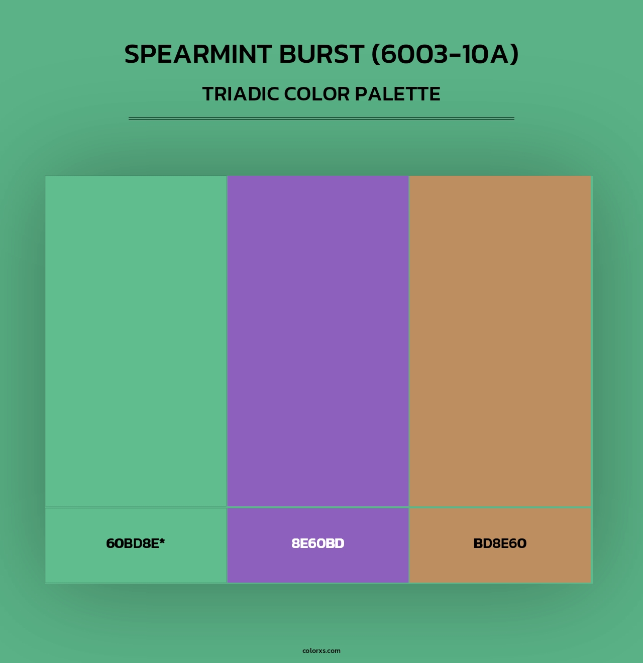 Spearmint Burst (6003-10A) - Triadic Color Palette