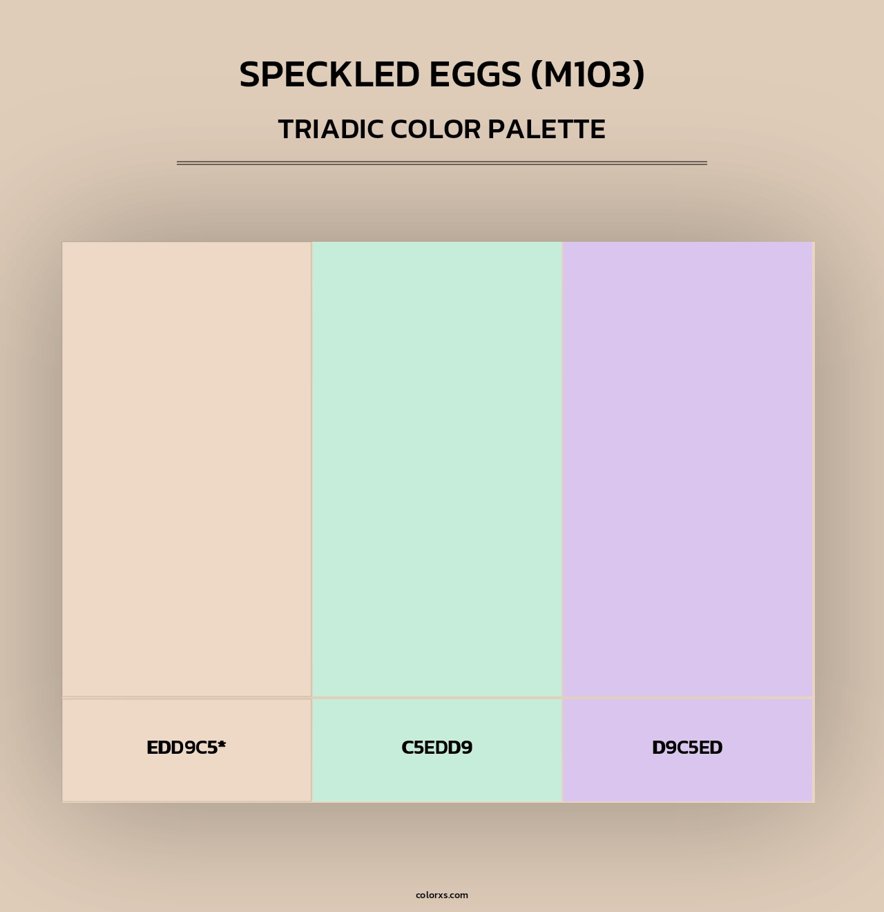 Speckled Eggs (M103) - Triadic Color Palette