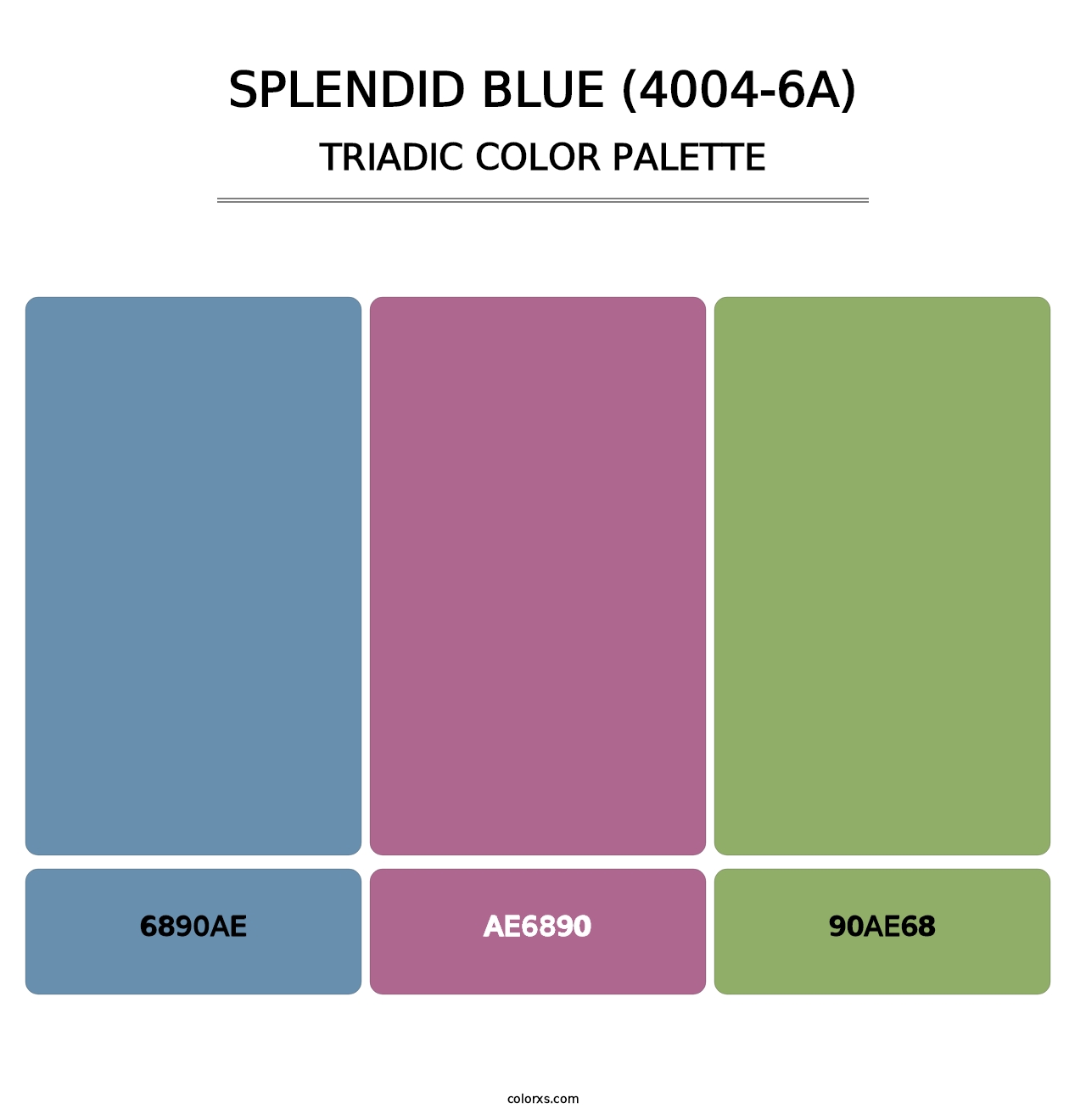 Splendid Blue (4004-6A) - Triadic Color Palette