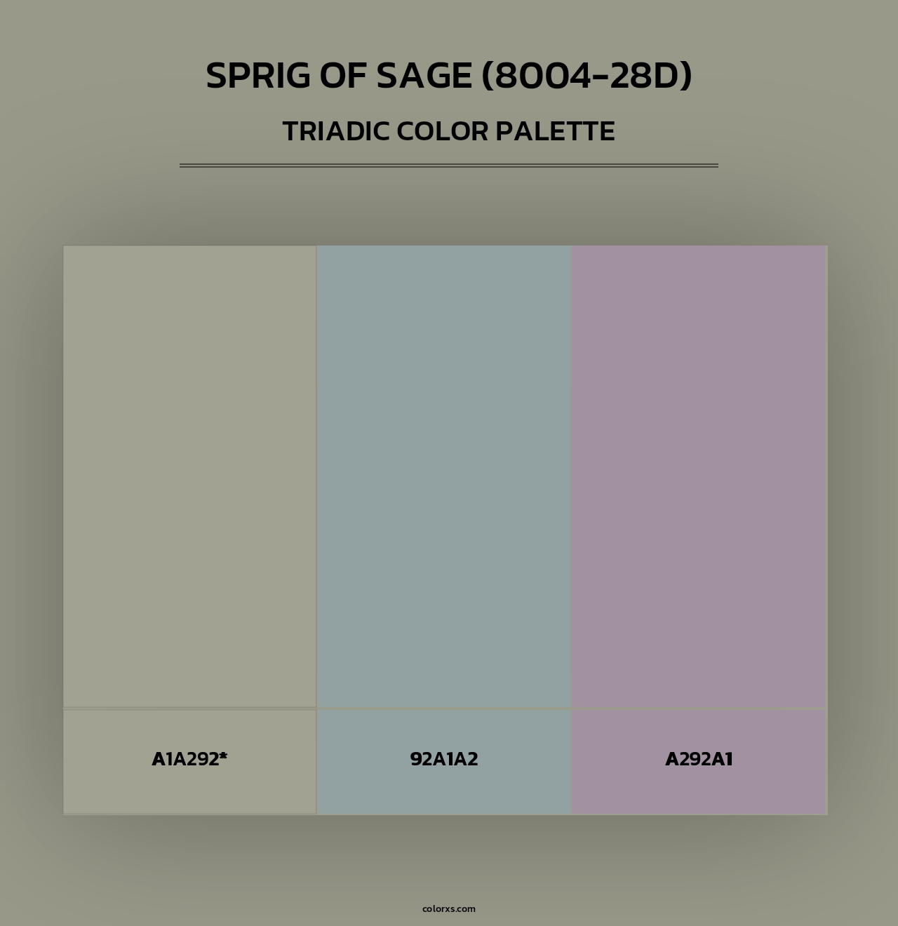 Sprig of Sage (8004-28D) - Triadic Color Palette