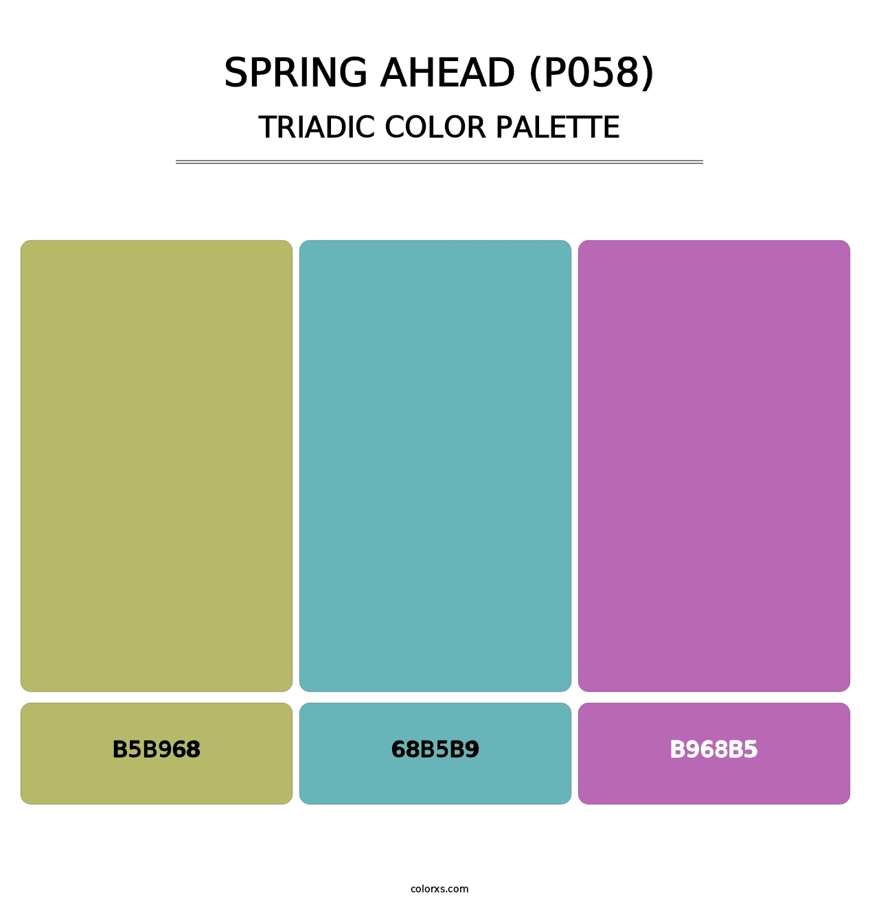 Spring Ahead (P058) - Triadic Color Palette